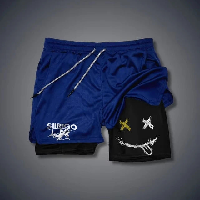 Printed Sports Shorts In God We Trust