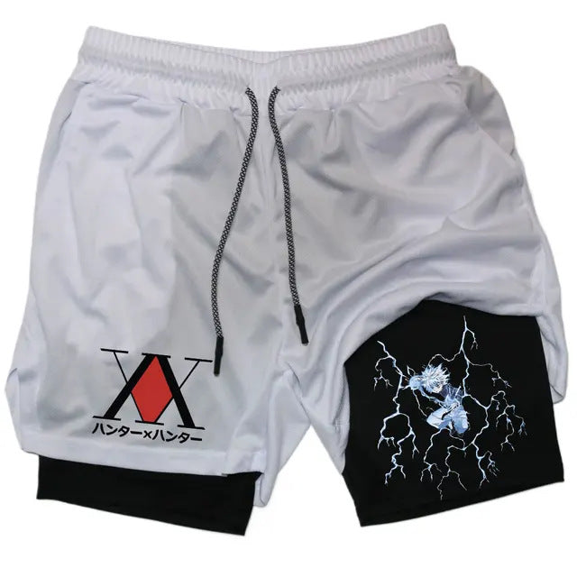 Printed Sports Shorts In God We Trust
