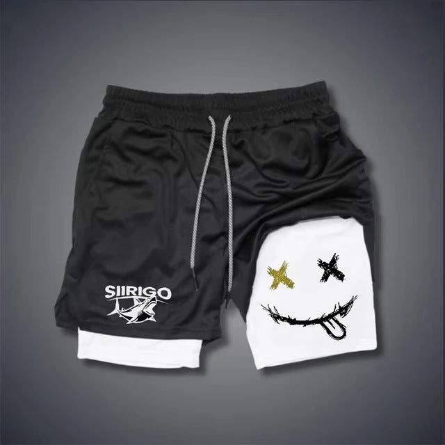 Printed Sports Shorts In God We Trust
