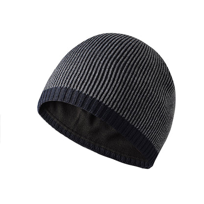 Men's Knitted Hat Two-tone Straight Edge Outdoor Leisure