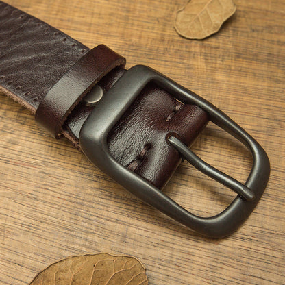 Pin Buckle Head  Pure Genuine Leather
