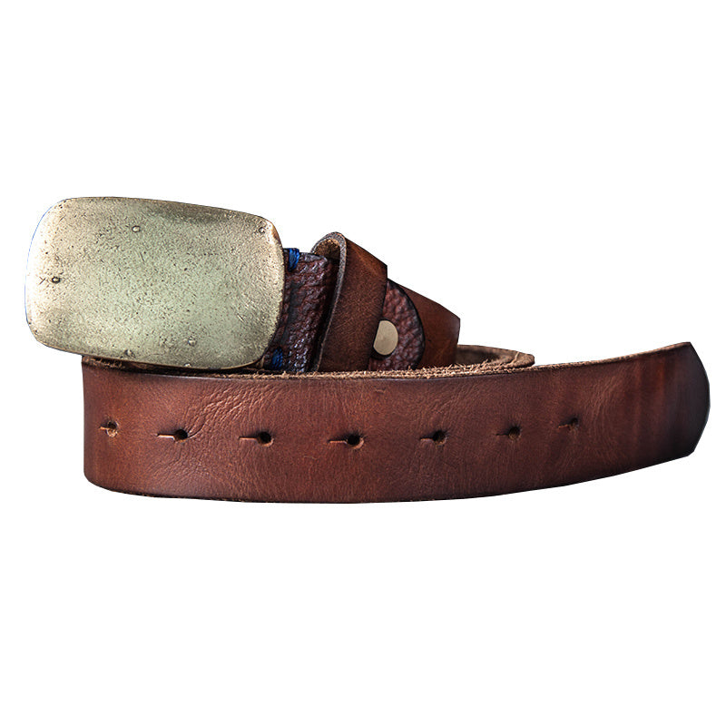 Vintage  Handmade Cowhide Belt