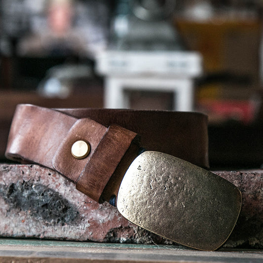 Vintage  Handmade Cowhide Belt
