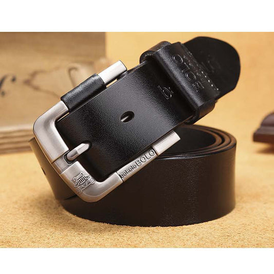 Man's leather belt of retro style
