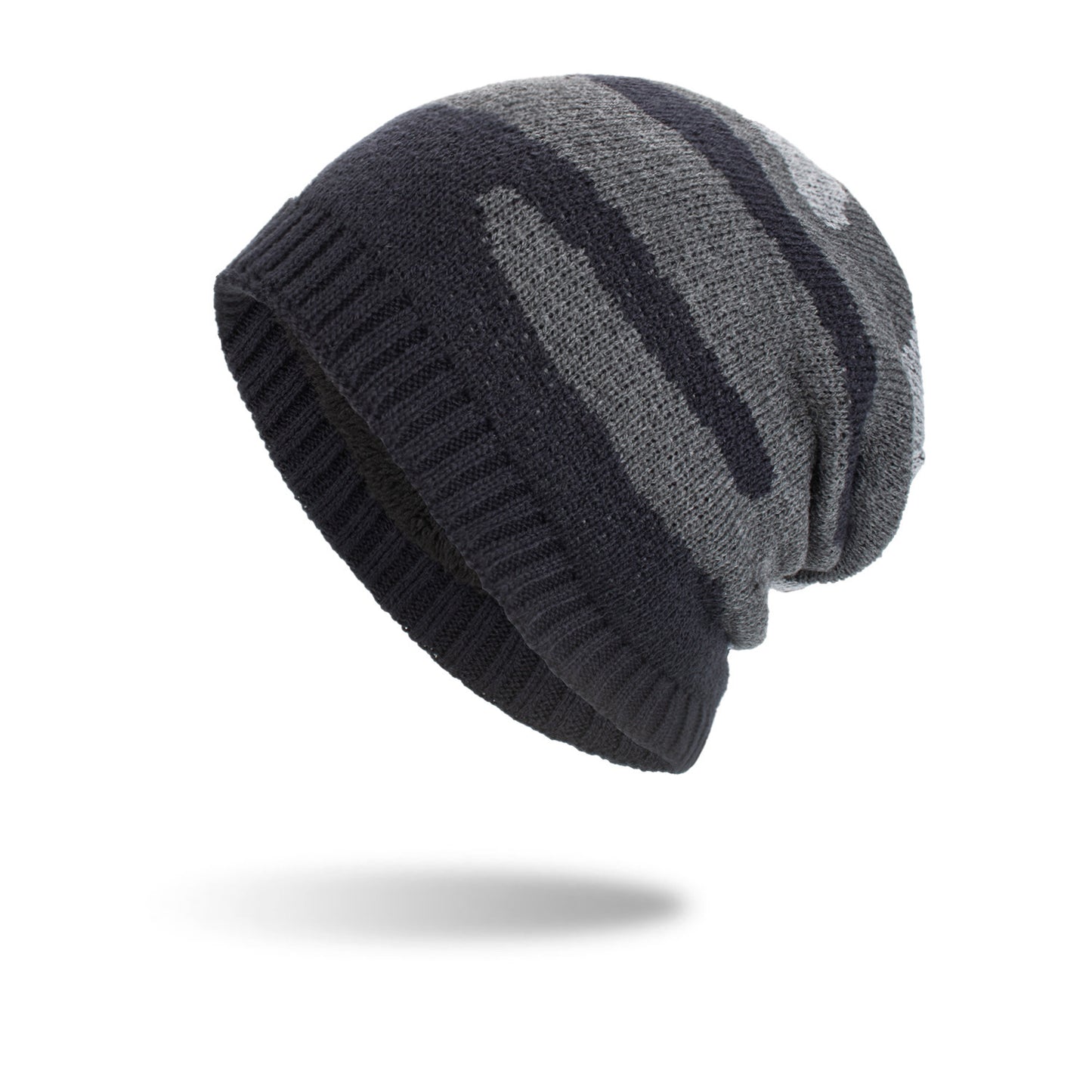 Tricolour Striped Long Knit Beanie – Bold Style and Warmth..