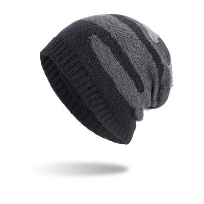 Tricolour Striped Long Knit Beanie – Bold Style and Warmth..
