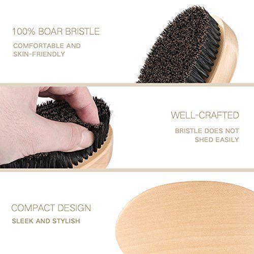 Gritnex Natural Boar Beard Brush