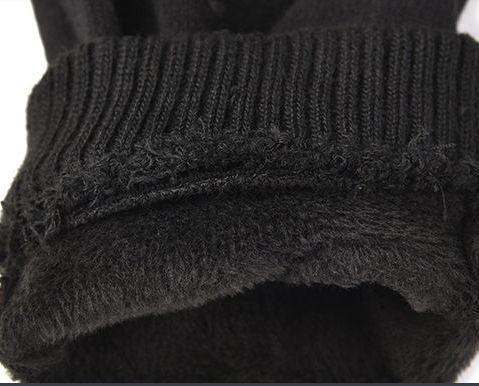 Mens Fingerless Gloves Magic Half Finger Winter Typing Touch Thermal Gloves.
