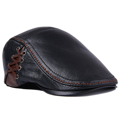 Men's Cowhide Beret  Hat