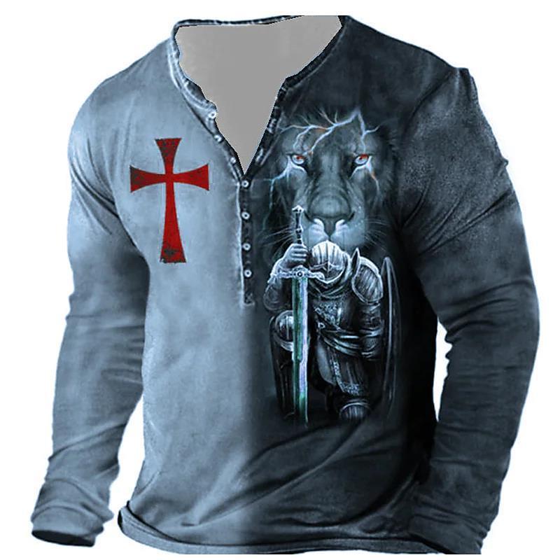 Digital Printing Men's Long-sleeved T-shirt England
