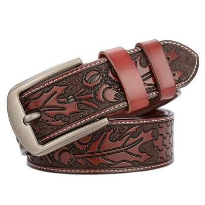 Carved Craft Men's Belt Cattlehide