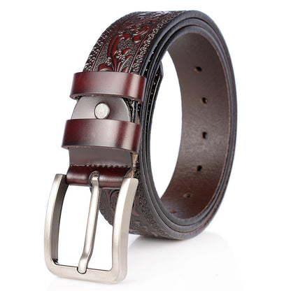 Carved Craft Men's Belt Cattlehide