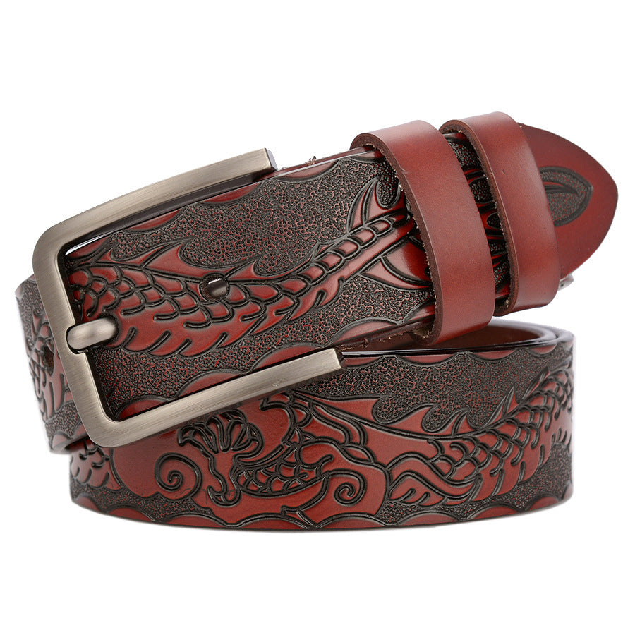 Carved Craft Men's Belt Cattlehide