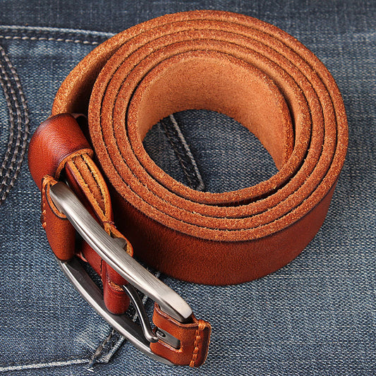 Men's Leather Belt In One Single Layer Leather