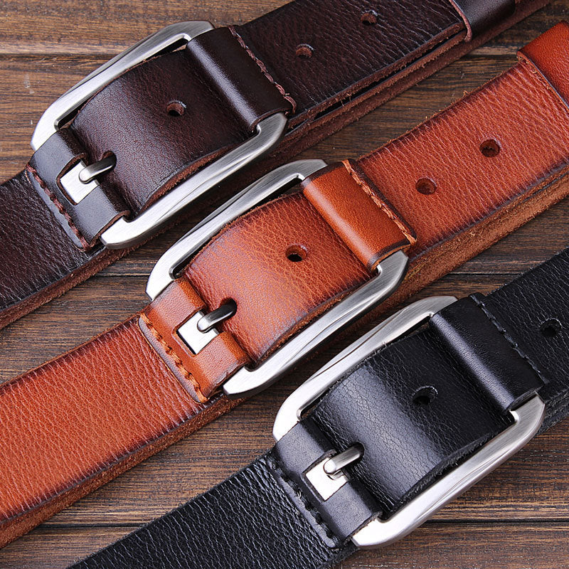 Men's Leather Belt In One Single Layer Leather