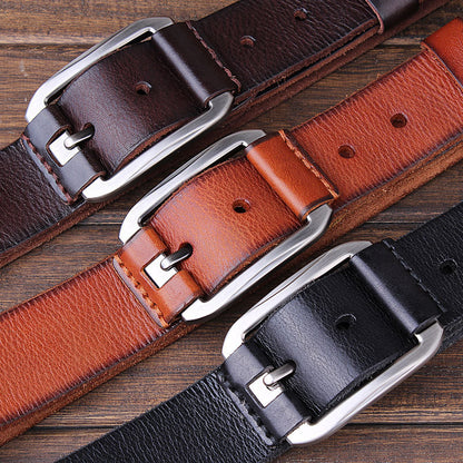 Men's Leather Belt In One Single Layer Leather