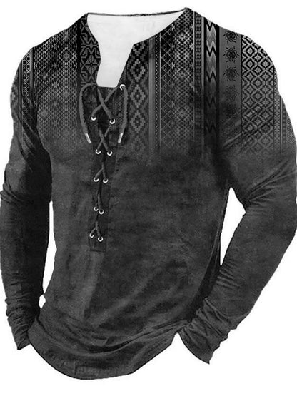 European And American Sports Long Sleeved Men's Print