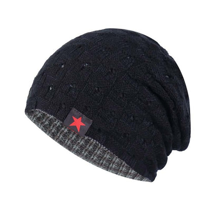 Men Double-sided Warm Woolen Hat