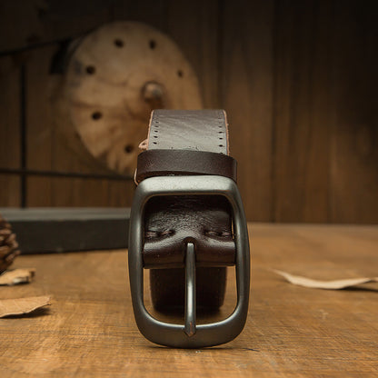 Pin Buckle Head  Pure Genuine Leather