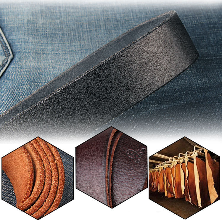 Men's Leather Belt In One Single Layer Leather