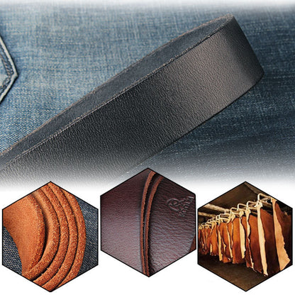 Men's Leather Belt In One Single Layer Leather