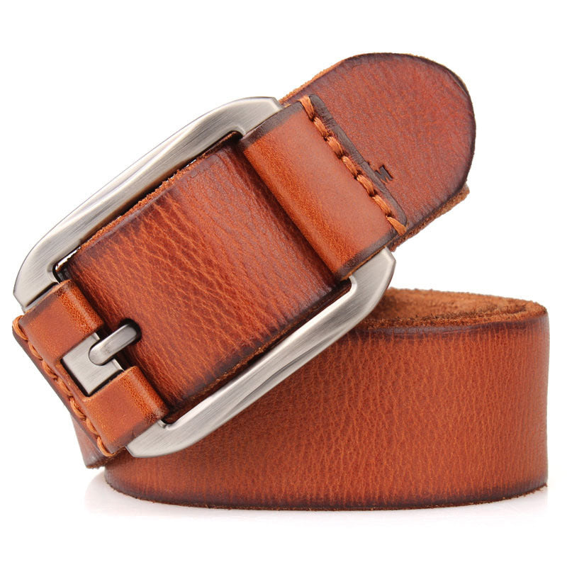 Men's Leather Belt In One Single Layer Leather