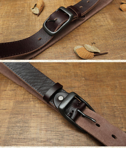 Pin Buckle Head  Pure Genuine Leather