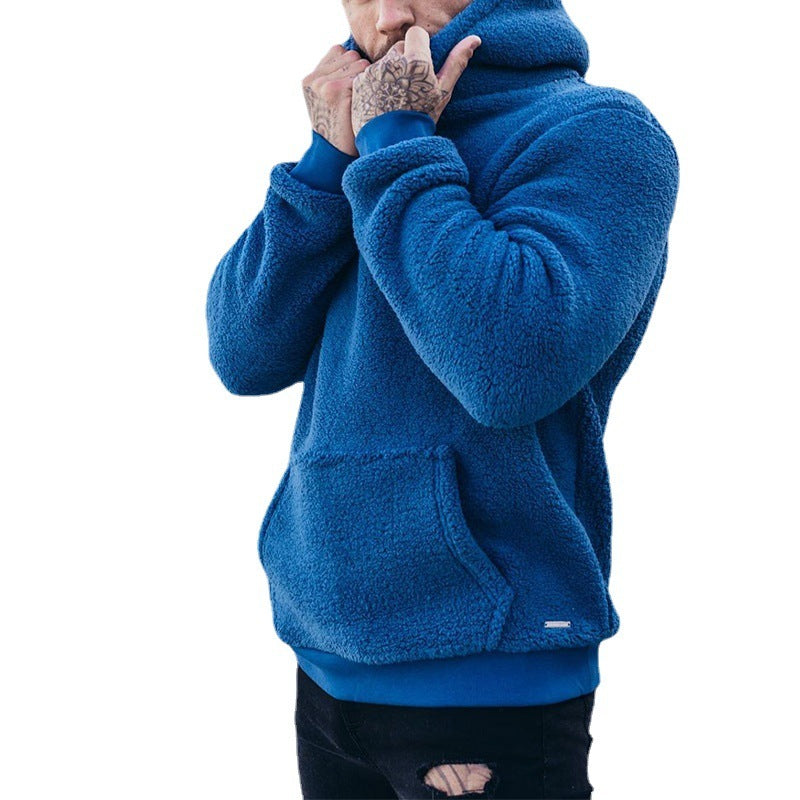 European And American Plush Sports Men's Coat Hoodie