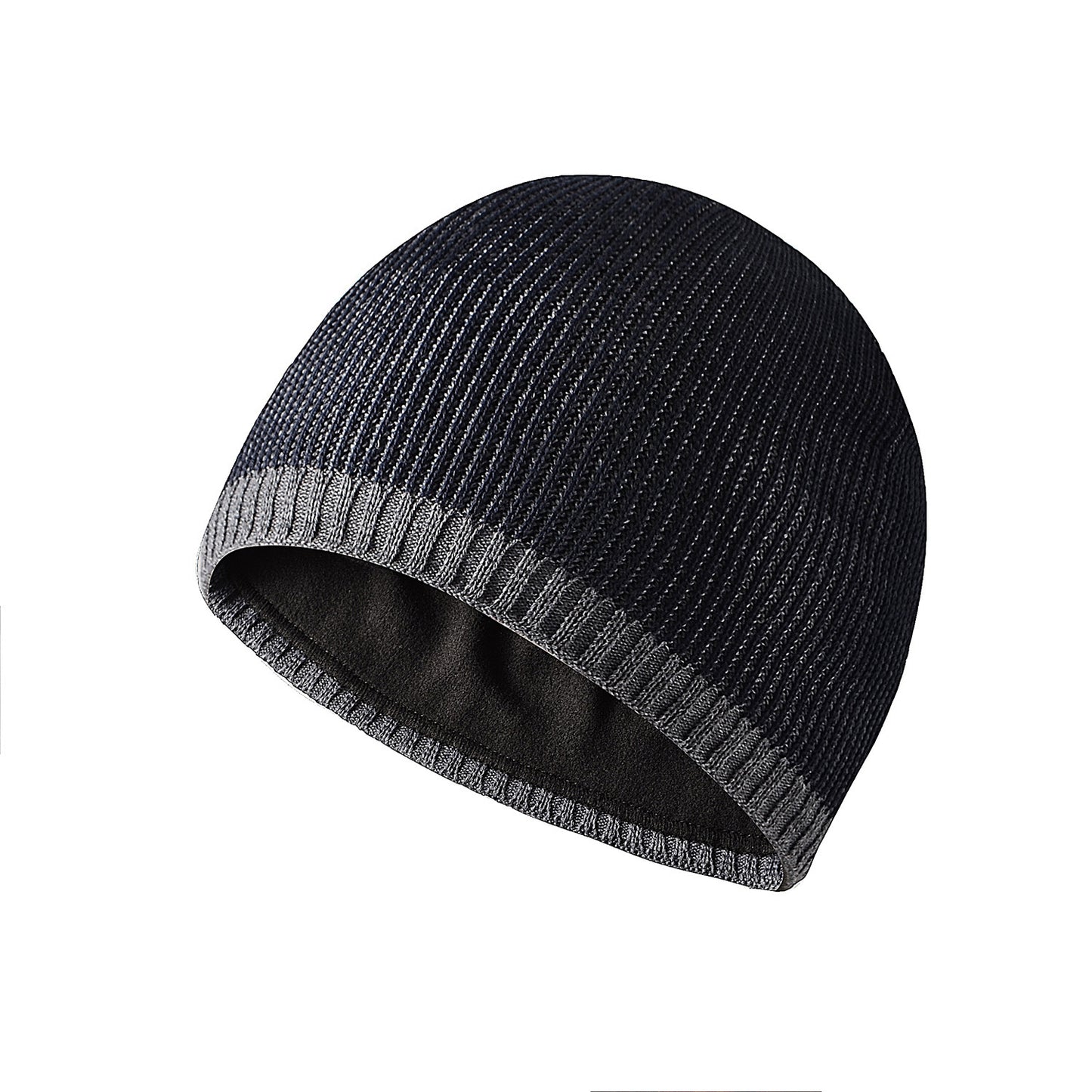 Men's Knitted Hat Two-tone Straight Edge Outdoor Leisure