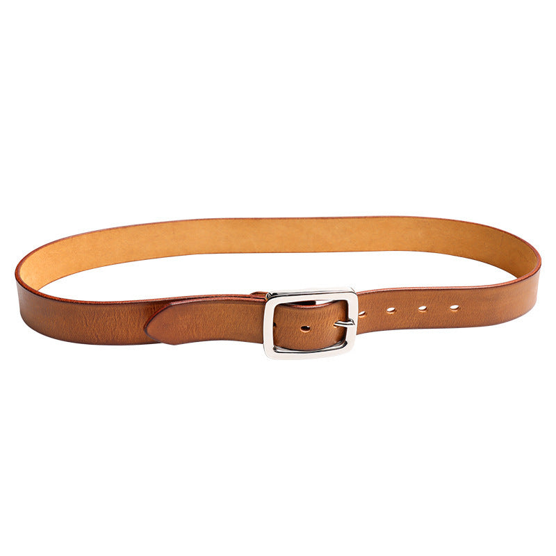 Retro Thick Pure Steel Hand-rub Colour Men's Belt