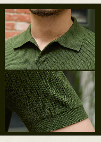 Knitwear Retro Casual Men's Business T-Shirt