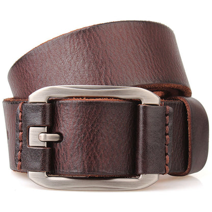 Men's Leather Belt In One Single Layer Leather