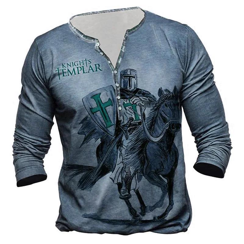 Digital Printing Men's Long-sleeved T-shirt England