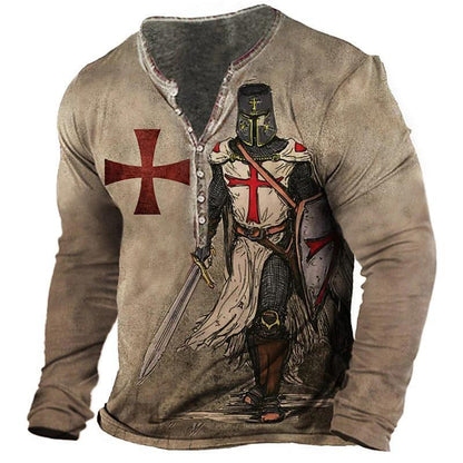 Digital Printing Men's Long-sleeved T-shirt England