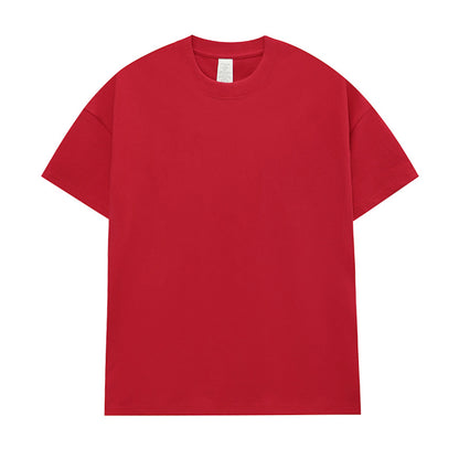 Men's Cotton Seamless Round Neck Short-sleeved T-shirt