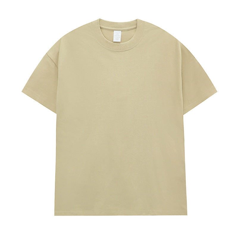 Men's Cotton Seamless Round Neck Short-sleeved T-shirt