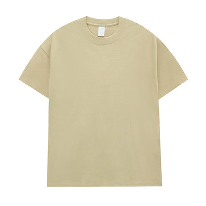 Men's Cotton Seamless Round Neck Short-sleeved T-shirt