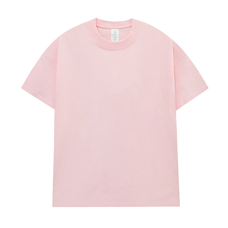 Men's Cotton Seamless Round Neck Short-sleeved T-shirt