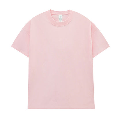 Men's Cotton Seamless Round Neck Short-sleeved T-shirt
