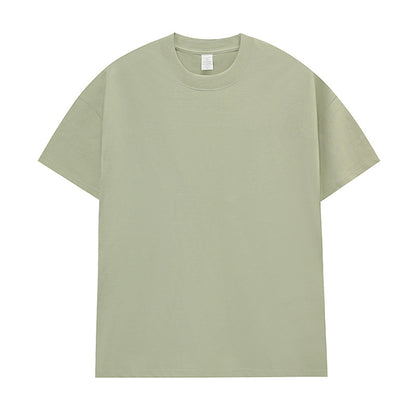 Men's Cotton Seamless Round Neck Short-sleeved T-shirt