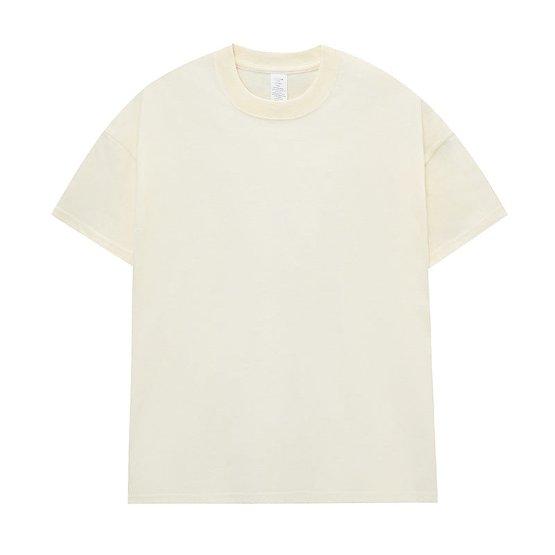 Men's Cotton Seamless Round Neck Short-sleeved T-shirt