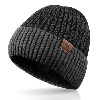 Men's Woollen Cap: Warm Ear Protection for Big Head Sizes