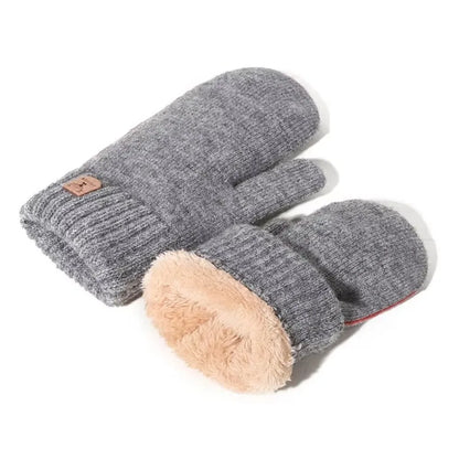 Men's Knitted Gloves Velvet Double-layer Winter Gloves
