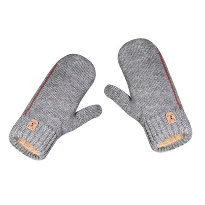 Men's Knitted Gloves Velvet Double-layer Winter Gloves