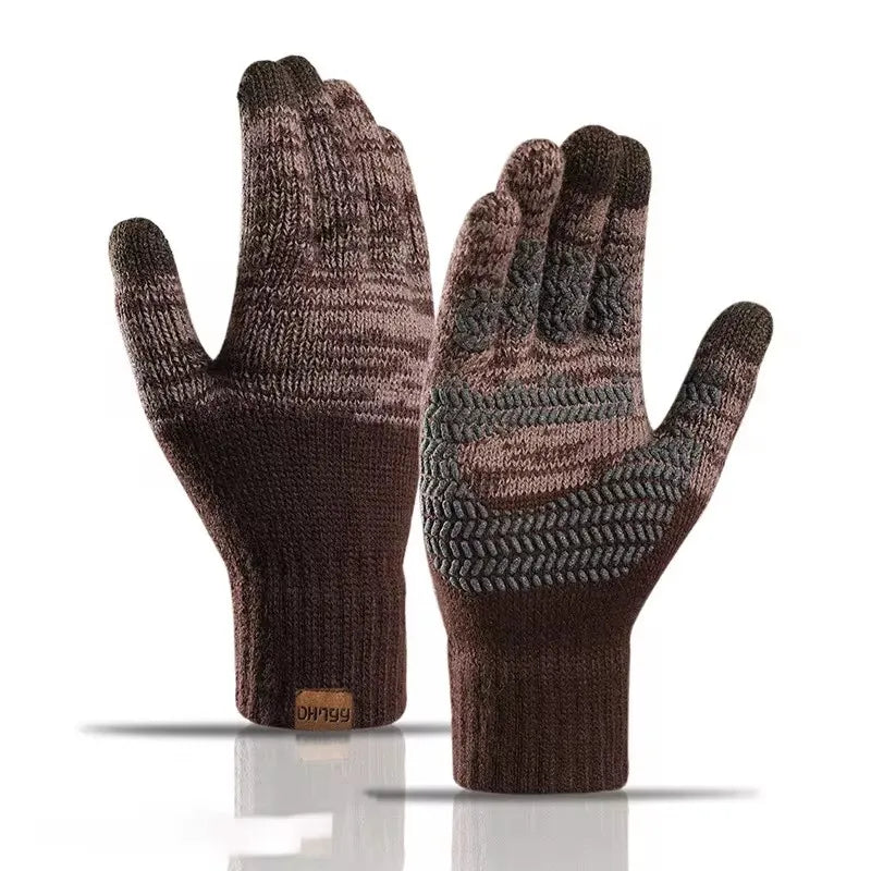Men  Gloves Thicken Wool Cashmere, Touch Screen.