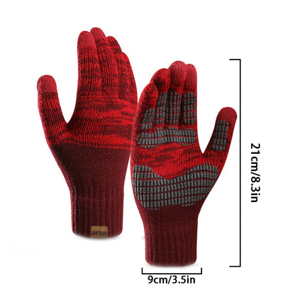 Men  Gloves Thicken Wool Cashmere, Touch Screen.