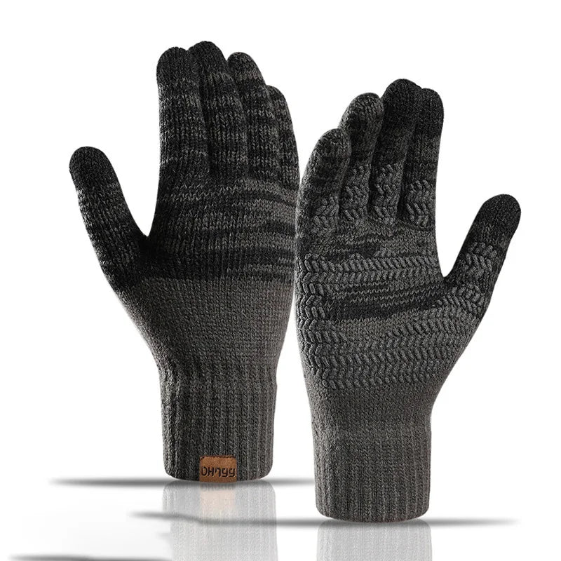 Men  Gloves Thicken Wool Cashmere, Touch Screen.