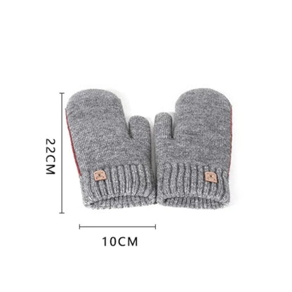 Men's Knitted Gloves Velvet Double-layer Winter Gloves