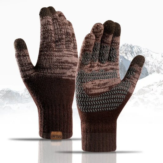 Men  Gloves Thicken Wool Cashmere, Touch Screen.