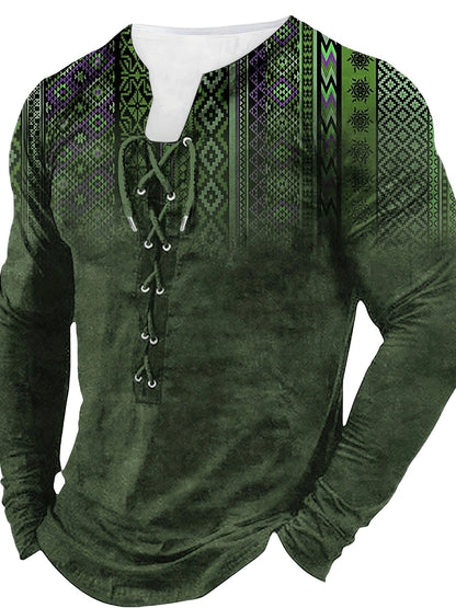 European And American Sports Long Sleeved Men's Print